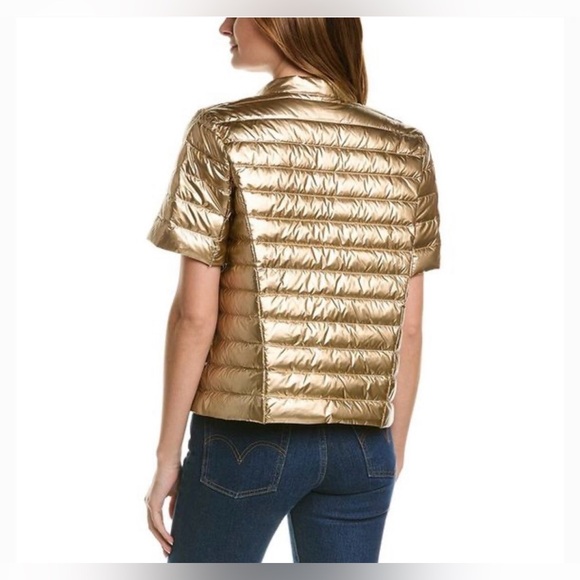 J. McLaughlin Amira Gold Short Sleeve Puffer Jacket - Picture 3 of 9